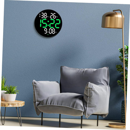 Reloj redondo digital de pared