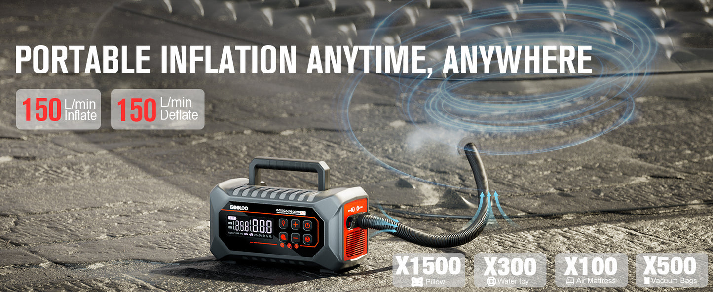 GOOLOO Arrancador de bateria de salto A7 con compresor de aire y herramienta de diagnóstico de escáner GOOLOO DEEPSCAN DS200 OBD2