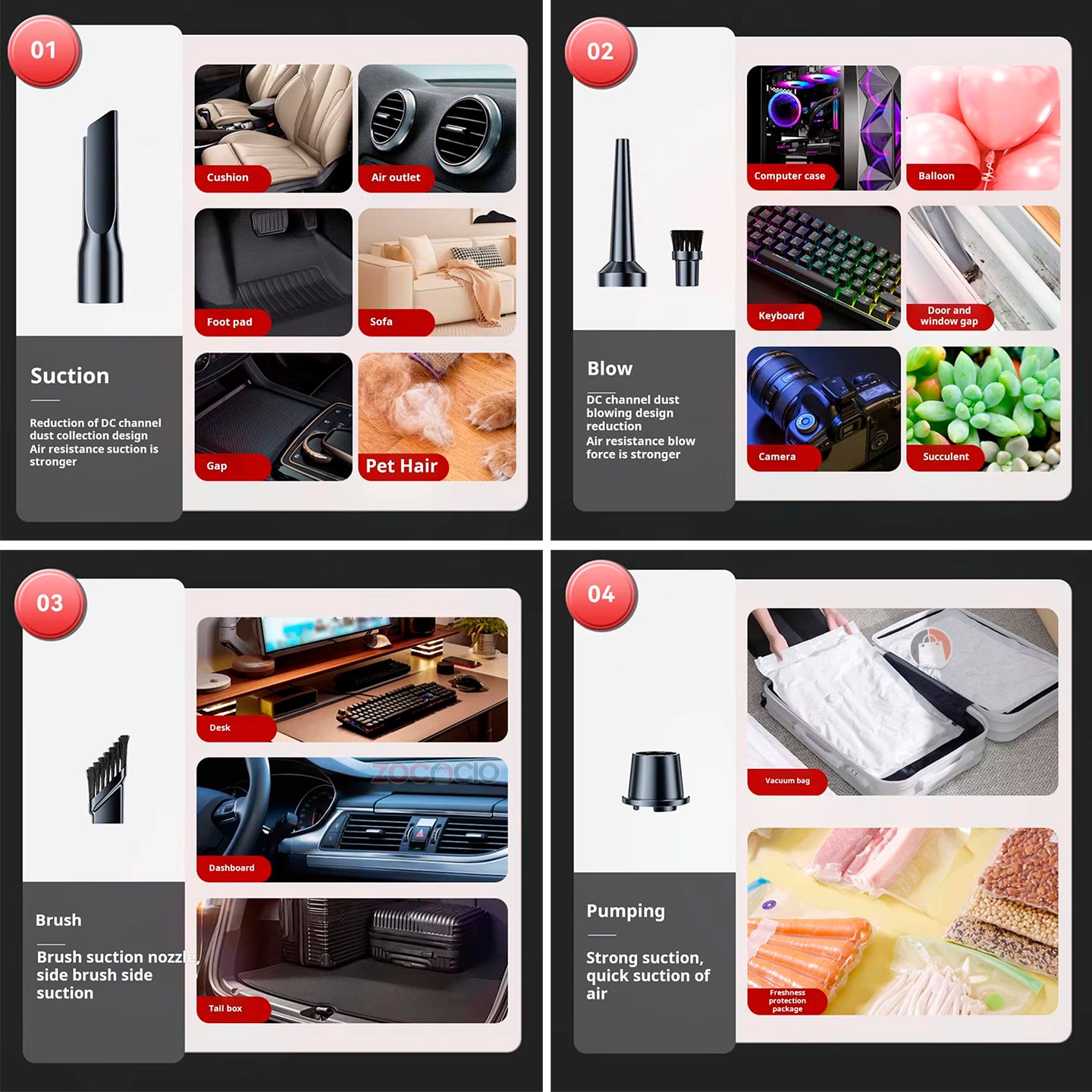 Aspiradora Inalámbrica Para Autos Y Hogar