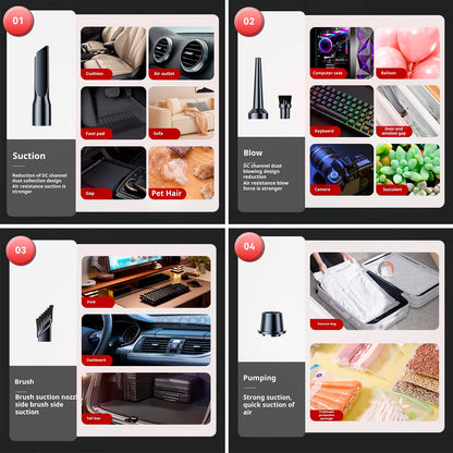 Aspiradora Inalámbrica Para Autos Y Hogar