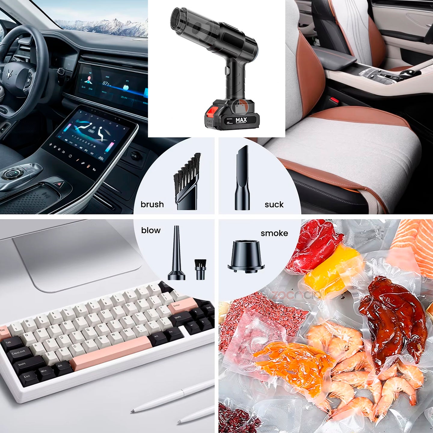 Aspiradora Inalámbrica Para Autos Y Hogar