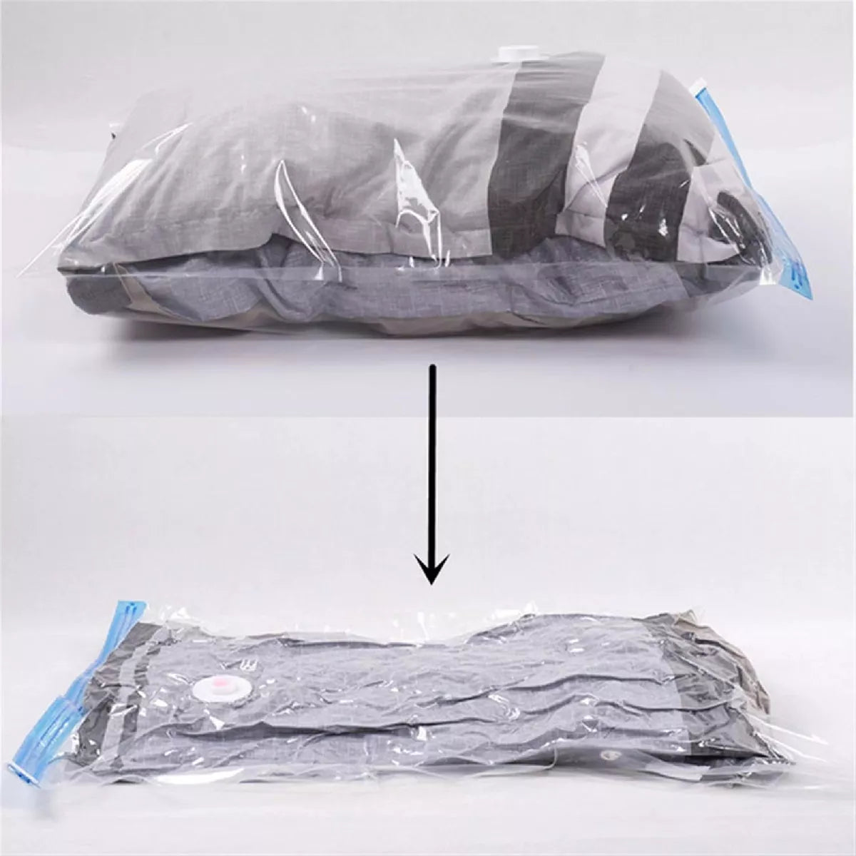 Kit X5 Bolsas De Empaque Al Vació + Bomba Ahorrador Espacio