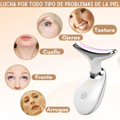 MASAJEADOR FACIAL ARRUGAS PAPADA LUZ LED