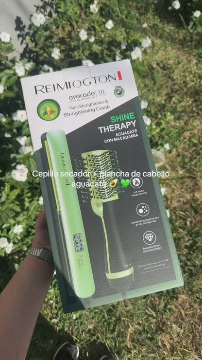 SUPER COMBO CEPILLO Y PLANCHA AGUACATE