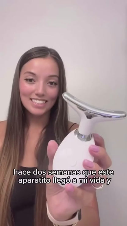 MASAJEADOR FACIAL ARRUGAS PAPADA LUZ LED