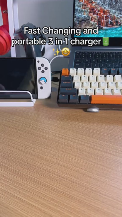 Soporte de Cargador Inalámbrico 3 en 1