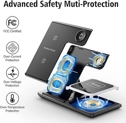 Soporte de Cargador Inalámbrico 3 en 1